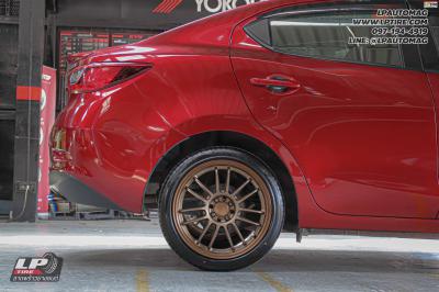 รถ -MAZDA 2 ล้อแม็ก - NK Performance NK30 (RE30) Flowforming น้ำตาล สเปค - 17x8 ET38 4x100 ยาง -ยางรถยนต์ LENSO D-1CS เบอร์ - 205/45-17