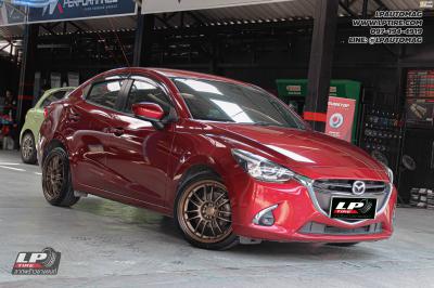 รถ -MAZDA 2 ล้อแม็ก - NK Performance NK30 (RE30) Flowforming น้ำตาล สเปค - 17x8 ET38 4x100 ยาง -ยางรถยนต์ LENSO D-1CS เบอร์ - 205/45-17