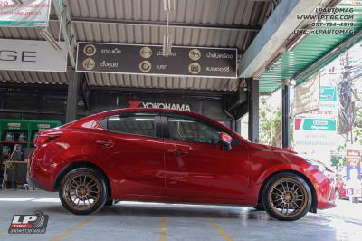 รถ -MAZDA 2 ล้อแม็ก - NK Performance NK30 (RE30) Flowforming น้ำตาล สเปค - 17x8 ET38 4x100 ยาง -ยางรถยนต์ LENSO D-1CS เบอร์ - 205/45-17