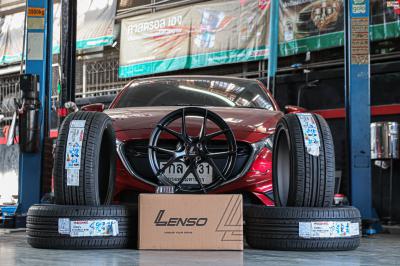 รถ - MAZDA 2 ล้อแม็ก - LENSO Jager Dyna ดำด้าน สเปค -17x7.5 ET35 4x100 ยาง -ALLIANCE AL30 030Ex เบอร์ - 215/45-17