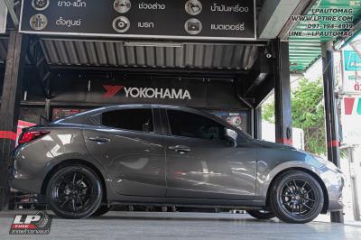 รถ - MAZDA 2 ล้อแม็ก - ADVANTI N982 Flowforming ดำด้าน สเปค - 16x7 ET40 4x100 ยาง - MICHELIN Pilot Sport 4 เบอร์ -205/55-16