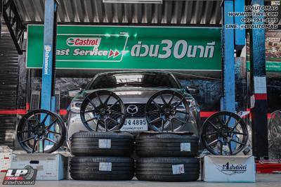 รถ - MAZDA 2 ล้อแม็ก - ADVANTI N982 Flowforming ดำด้าน สเปค - 16x7 ET40 4x100 ยาง - MICHELIN Pilot Sport 4 เบอร์ -205/55-16