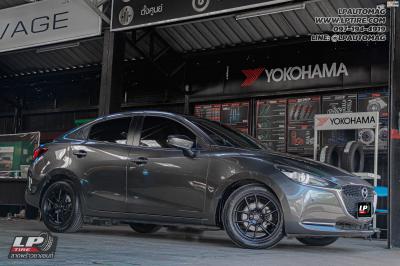 รถ - MAZDA 2 ล้อแม็ก - ADVANTI N982 Flowforming ดำด้าน สเปค - 16x7 ET40 4x100 ยาง - MICHELIN Pilot Sport 4 เบอร์ -205/55-16