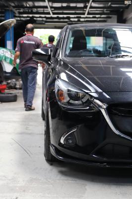 รถ -MAZDA 2 ล้อแม็ก - LENSO JAGER NOVA ดำด้าน สเปค -15x7 ET35 4x100 ยาง - ALLIANCE AL30 030Ex เบอร์ - 195/60-15