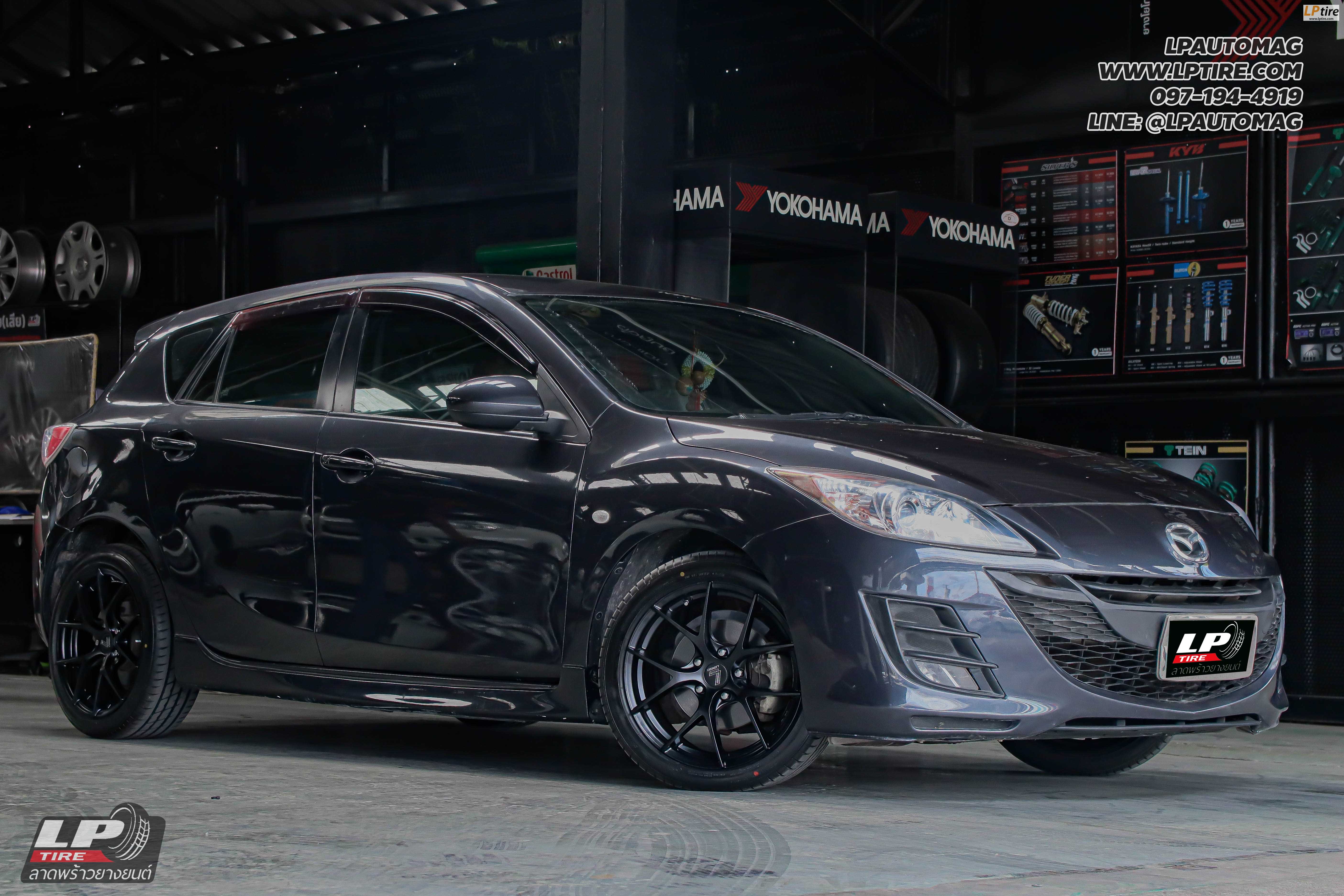 รถ - MAZDA 3 ล้อแม็ก -LENSO Jager Dyna ดำด้าน สเปค - 17x7.5 ET35 5x114.3 ยาง - LENSO D-1CS
เบอร์ - 215/45-17