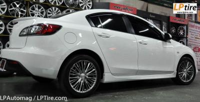 Mazda3 + ล้อแม็ก Lenso ES-Avanziz (ESA) 17นิ้ว สีHyper Black หน้าเงา + ยาง YOKOHAMA V551 215/50-17