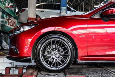 รถ - Mazda 3 ล้อแม็ก - SSW S348 สีเทาด้าน สเปค - 18x8.5 5x114.3 ET40