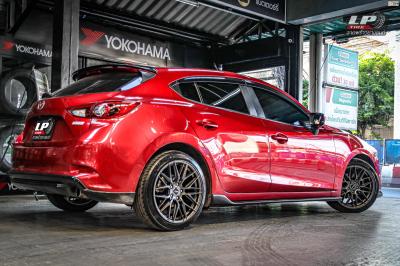 รถ - Mazda 3 ล้อแม็ก - SSW S348 สีเทาด้าน สเปค - 18x8.5 5x114.3 ET40