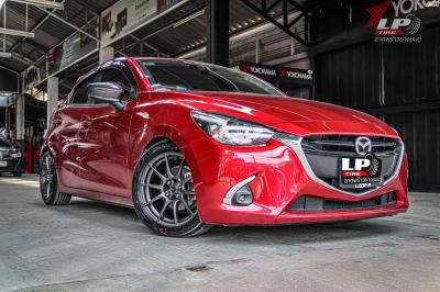 รถ - MAZDA 3 BN ล้อแม็ก - ADVANTI N979 เทากัน สเปค - 16x7 ET35 4x100 รัดยาง - YOKOHAMA AE51 เบอร์ - 195/50-16