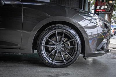 รถ - MAZDA 3 BM ล้อแม็ก - #VAGE #VF07 DARK GM FLAT สเปค - 18x8.5 ET35 5x112-5x114.3 ยาง - FIRENZA ST-01A เบอร์- 225/40-18