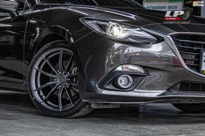 รถ - MAZDA 3 BM ล้อแม็ก - #VAGE #VF07 DARK GM FLAT สเปค - 18x8.5 ET35 5x112-5x114.3 ยาง - FIRENZA ST-01A เบอร์- 225/40-18