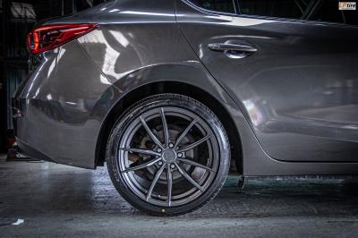 รถ - MAZDA 3 BM ล้อแม็ก - #VAGE #VF07 DARK GM FLAT สเปค - 18x8.5 ET35 5x112-5x114.3 ยาง - FIRENZA ST-01A เบอร์- 225/40-18