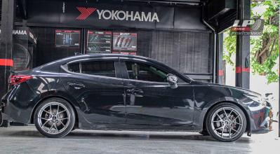 รถ -MAZDA 3 ล้อแม็ก - LENSO JAGER DYNA Hyper Black ขอบ - 18x8.5 ET42 5x114.3 ยาง- ALLIANCE AL30 030Ex เบอร์ - 225/40-18 ผ้าเบรค - NEXZTER