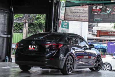 รถ -MAZDA 3 ล้อแม็ก - LENSO JAGER DYNA Hyper Black ขอบ - 18x8.5 ET42 5x114.3 ยาง- ALLIANCE AL30 030Ex เบอร์ - 225/40-18 ผ้าเบรค - NEXZTER