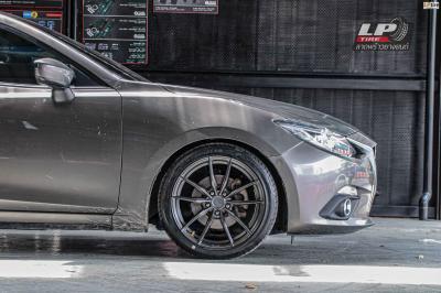 รถ - MAZDA 3 ล้อแม็ก - VAGE VF07 (TMF-111) DABK GM FLAT ขอบ - 18x8.5 ET35 5x112-5x114.3 ยาง - Goodyear เบอร์ - 235/40-18