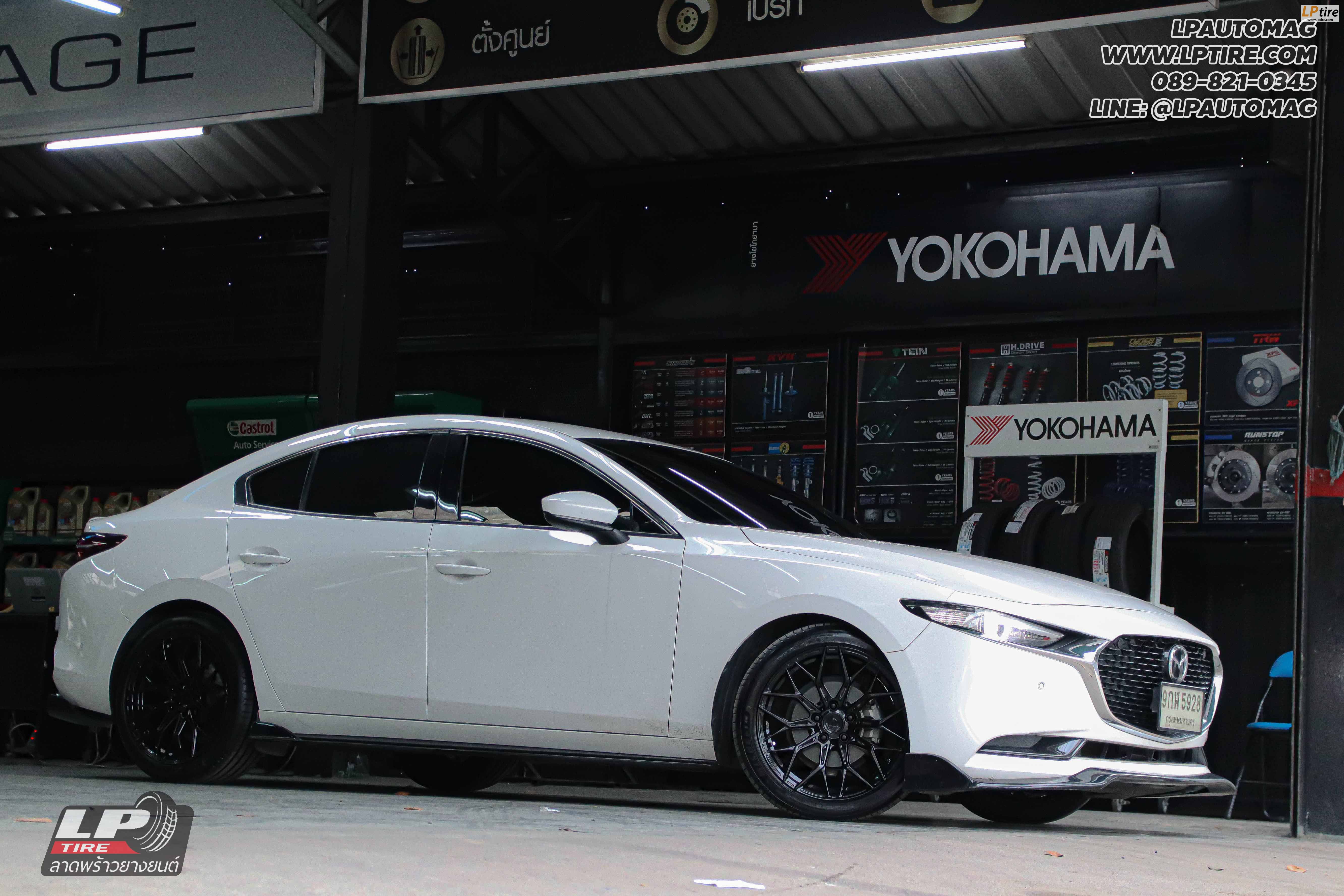 รถ - MAZDA 3 ล้อแม็ก - VAGE VF032 V-BLACK สเปค - 18x8.5 ET35 5x114.3-5x112 ยาง - MICHELIN PRIMACY4 เบอร์ - 225/45-18