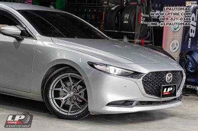 รถ - MAZDA 3 ล้อแม็ก - VAGE VF04 FlowForming สเปค - 18x8.5 ET35 5x112-5x114.3 ยาง - YOKOHAMA V553 เบอร์ - 215/45-18