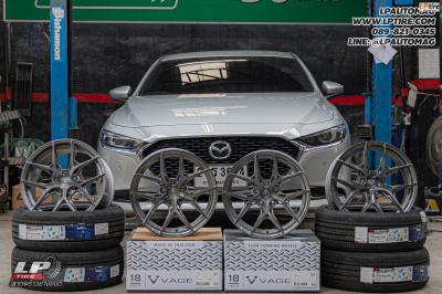 รถ - MAZDA 3 ล้อแม็ก - VAGE VF04 FlowForming สเปค - 18x8.5 ET35 5x112-5x114.3 ยาง - YOKOHAMA V553 เบอร์ - 215/45-18