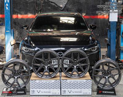 รถ - MAZDA 3 ล้อแม็ก - VAGE VF04 FlowForming DARK GM-FLAT สเปค- 18x8.5 ET35 5x112-5x114.3
ใช้ยางเดิม