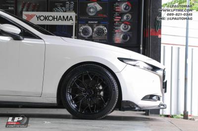 รถ - MAZDA 3 ล้อแม็ก - VAGE VF032 V-BLACK สเปค - 18x8.5 ET35 5x114.3-5x112 ยาง - MICHELIN PRIMACY4 เบอร์ - 225/45-18