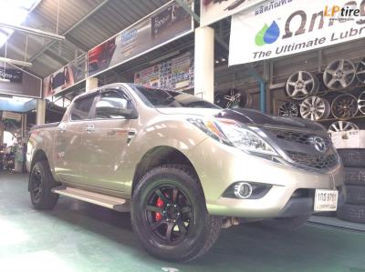 MAZDA BT50 PRO เปลี่ยนแม็ก LENSO RT-Concave ขอบ 17 นิ้ว ET20 สีดำด้าน พร้อมยาง YOKOHAMA G012 265/65-17 ดุดัน บึกบัน แต่ขับนุ่มขับสบาย