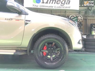 MAZDA BT50 PRO เปลี่ยนแม็ก LENSO RT-Concave ขอบ 17 นิ้ว ET20 สีดำด้าน พร้อมยาง YOKOHAMA G012 265/65-17 ดุดัน บึกบัน แต่ขับนุ่มขับสบาย