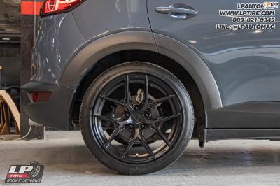 รถ - MAZDA CX-3 ล้อแม็ก - VAGE VF04 BLACK FLAT สเปค - 18x8.5 ET35 5x112-5x114.3 ยาง - LENSO D-1CS  เบอร์ - 225/45-18 สปริงโหลด - STEETMAX ONE