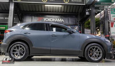 รถ - MAZDA CX-30&nbsp;ล้อแม็ก - VAGE VF04 FlowForming SILVER TITANIUM/BRUSH สเปค- 18x8.5 ET35 5x112-5x114.3