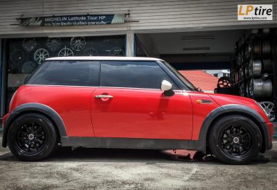 MINI COOPER +&nbsp;ล้อแม็กลาย CE28 ขอบ 15นิ้ว สีดำด้าน +&nbsp;ยางรถยนต์ YOKOHAMA AE50 195/60-15