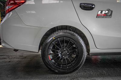 รถ - MITSUBISHI ATTRAGE A10 ล้อแม็ก - Emotion-R RSR ดำด้าน สเปค - 15x7 ET35 4x100 รัดยาง - FALKEN ZE914 เบอร์ -195/55-15