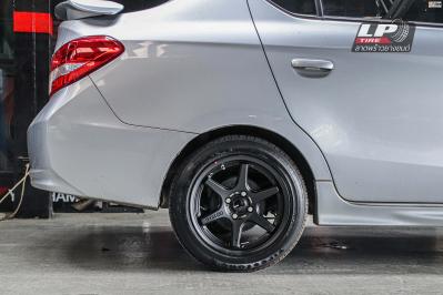 รถ - MITSUBISHI ATTRAGE ล้อแม็ก - ENKEI SC57 ดำด้าน ขอบ - 15x7 ET35 4x100 ยาง- firestone f01
เบอร์ -185/55-15