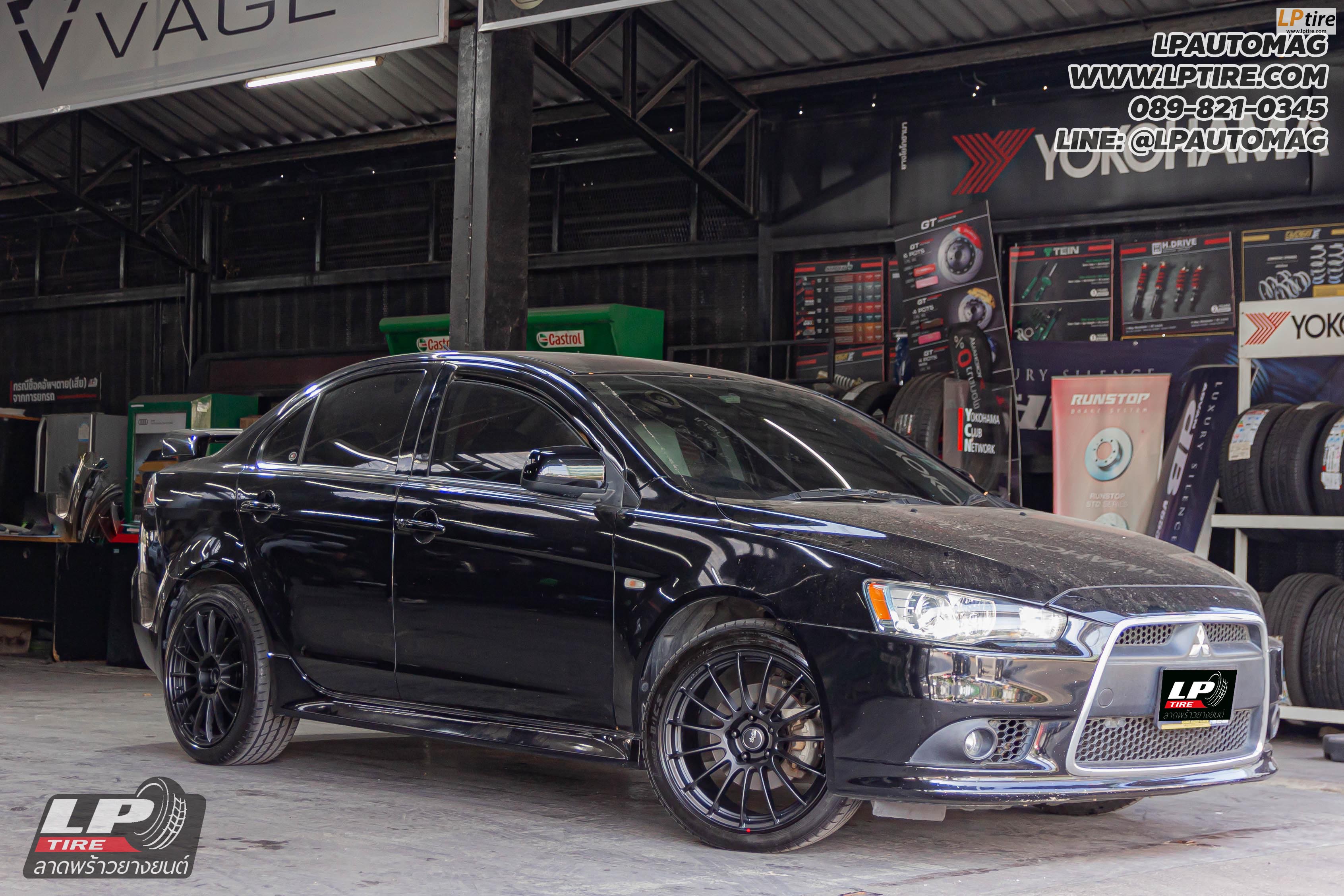 รถ - Mitsubishi Lancer EX&nbsp;ล้อแม็ก - ADVANTI MD002 INIZIO FlowForming ดำด้าน สเปค - 18x8.5 ET35 5x114.3&nbsp;รัดยาง - LENSO D-1CS เบอร์ - 225/45-18