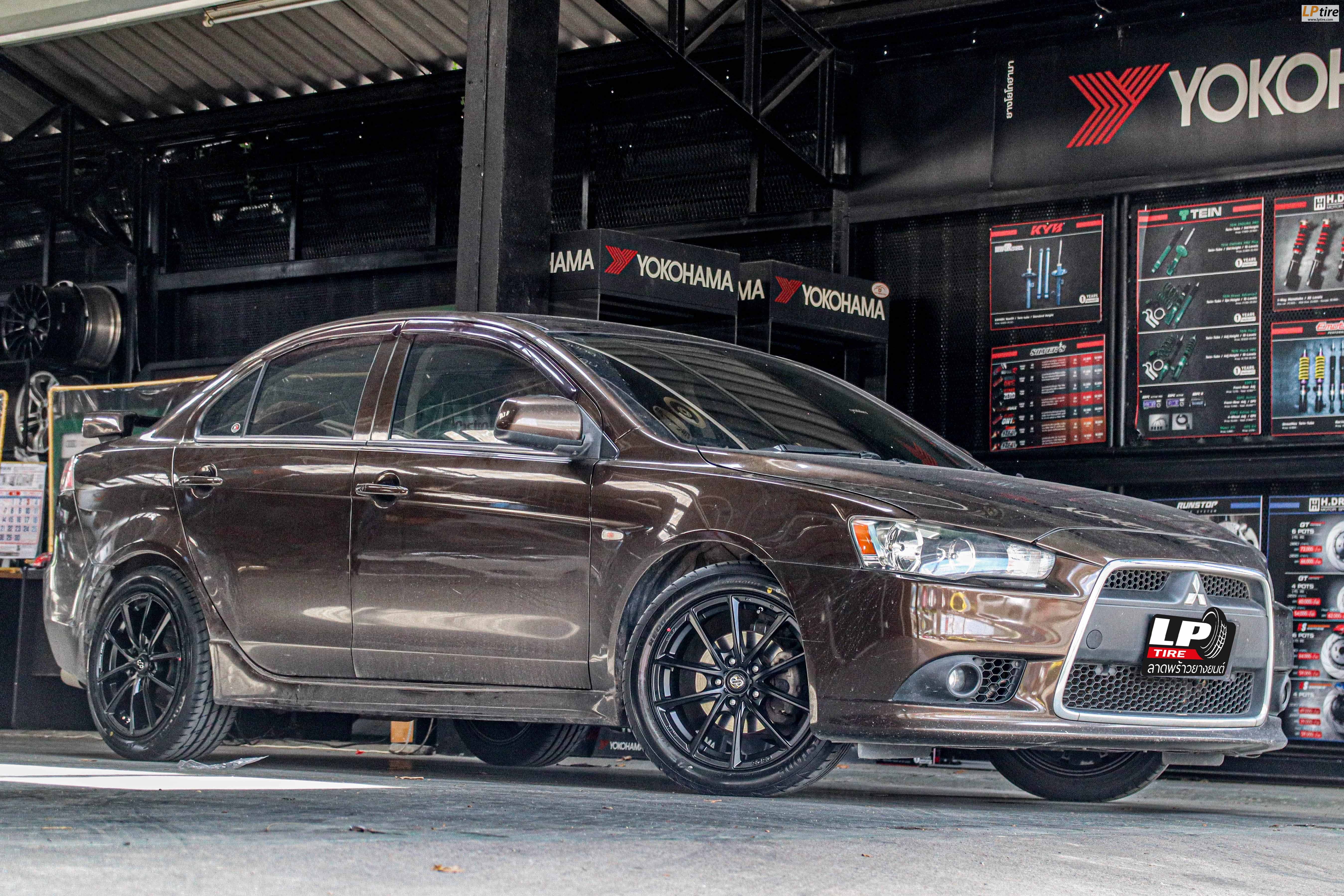 รถ - Mitsubishi Lancer EX ล้อแม็ก - ENKEI SC50 ดำด้าน ขอบ -17x7.5 ET35 5x114.3 ยาง - BRIDGESTONE RE004 เบอร์ -215/50-17