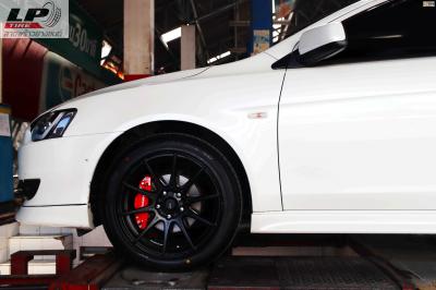 #MITSUBISHI#Lancer จัดล้อแม็ก ADVANTI #N719D 17x8 ET35 5x114.3 #ดำด้าน ใส่ยางเดิมยังสวยงามลงตัวแบบหล่อเลย