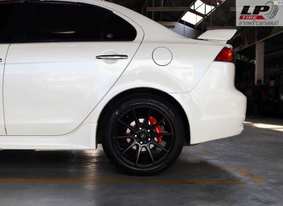 #MITSUBISHI#Lancer จัดล้อแม็ก ADVANTI #N719D 17x8 ET35 5x114.3 #ดำด้าน ใส่ยางเดิมยังสวยงามลงตัวแบบหล่อเลย