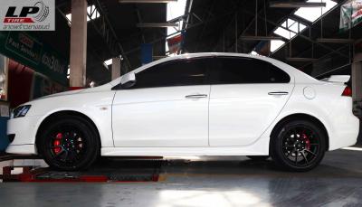 #MITSUBISHI#Lancer จัดล้อแม็ก ADVANTI #N719D 17x8 ET35 5x114.3 #ดำด้าน ใส่ยางเดิมยังสวยงามลงตัวแบบหล่อเลย