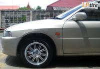 Mitsubishi Lancer + ล้อแม็ก SSW Varianza (S095) 15นิ้ว สีHyper Silver + ยาง DUNLOP LM 703 195/55-15