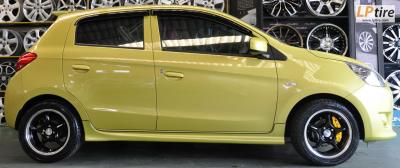 Mitsubishi Mirage + ล้อแม็ก 5ZIGEN FN01R-C 15นิ้ว สีดำขอบเงา + ยาง ACHILLES ATR 195/50-15