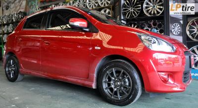 Mitsubishi Mirage + ล้อแม็ก SSW S154 14นิ้ว สีกันเมทาลิก