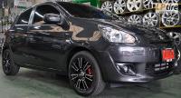 Mitsubishi Mirage + ล้อแม็ก Enkei T-Fork 15นิ้ว สีดำหน้าเงา + ยาง DUNLOP SP2050 185/55-15