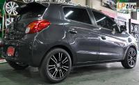 Mitsubishi Mirage + ล้อแม็ก Enkei T-Fork 15นิ้ว สีดำหน้าเงา + ยาง DUNLOP SP2050 185/55-15