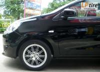 Mitsubishi Mirage + ล้อแม็ก SSW Varianza (S095) 15นิ้ว สีดำหน้าเงา + ยาง YOKOHAMA EARTH-1 195/50-15