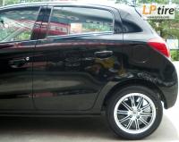 Mitsubishi Mirage + ล้อแม็ก SSW Varianza (S095) 15นิ้ว สีดำหน้าเงา + ยาง YOKOHAMA EARTH-1 195/50-15