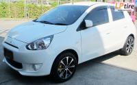 Mitsubishi Mirage + ล้อแม็ก SSW Frost (S021) 15นิ้ว สีดำหน้าเงา + ยาง ACHILLES M.STRADA 195/50-15