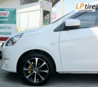 Mitsubishi Mirage + ล้อแม็ก SSW Frost (S021) 15นิ้ว สีดำหน้าเงา + ยาง ACHILLES M.STRADA 195/50-15