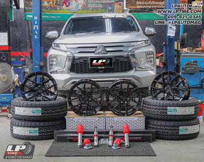 รถ - MITSUBISHI PAJERO SPORT ล้อแม็ก - VAGE VF04 SUV FlowForming V-BLACK สเปค - 18x9 ET15 6x139.7 รัดยาง - BRIDGESTONE DUELER A/T 002 เบอร์ - 265/60-18 โช้คอัพ - PROFENDER รุ่น MONO 2.0