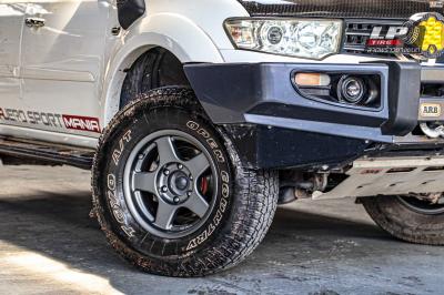 รถ - MITSUBIISHI PAJERO V80/V90 ล้อแม็ก - TAW TAM3290 สเปค -16x8 ET0 6x139.7 รัดยาง - ยางเดิม เบอร์ -