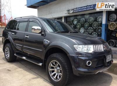 Mitsubishi Pajero Sport เปลี่ยนแม็ก Lenso Intimidator 6 สี Hyper Black หน้าเงา ขอบ 17