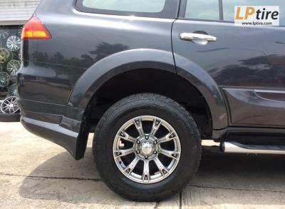 Mitsubishi Pajero Sport เปลี่ยนแม็ก Lenso Intimidator 6 สี Hyper Black หน้าเงา ขอบ 17