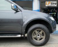 Mitsubishi-Pajero + ล้อแม็ก Bradley 16นิ้ว สีน้ำตาล